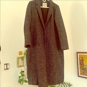 Wool tweed car coat